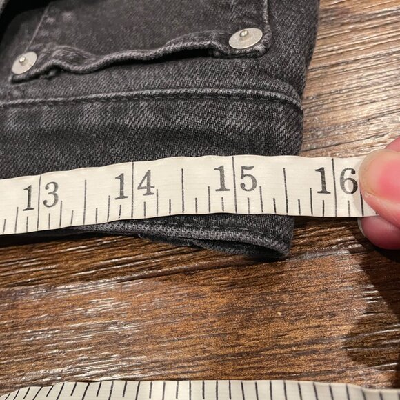 Madewell Sz 30 Curvy '90s Straight Jean High Rise Black Studded NM273 - Picture 4 of 8